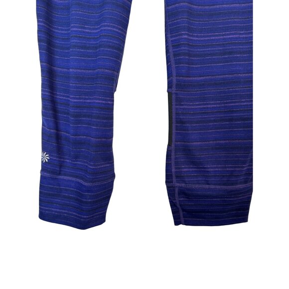 ATHLETA Small Relay Purple Sandstone Tight Leggings Crop Capri Active Stretch - Picture 10 of 11